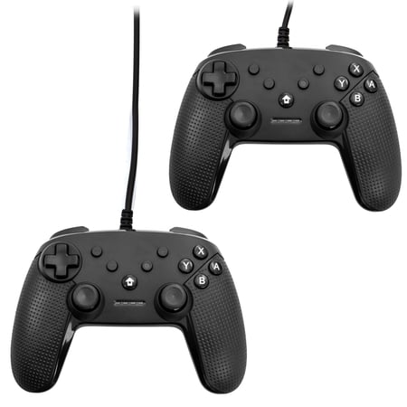 2 Pack GameFitz Wired Controller for the Nintendo Switch in Black