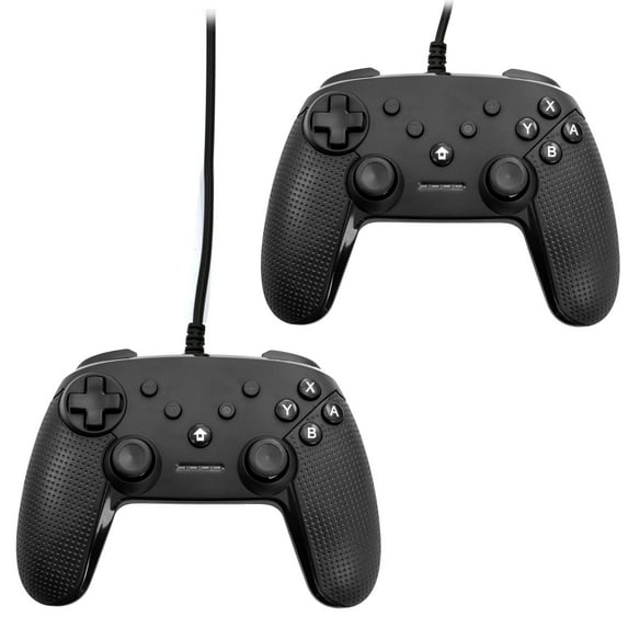 2 Pack GameFitz Wired Controller for the Nintendo Switch in Black