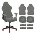 thumbnail image 1 of 2 Pack Gaming Chair Covers, Stretchable Office Computer Chair Slipcover with Armrest Covers, Elastic Seat Protector for Office Reclining Racing Game Chair, Light Gray, 1 of 7