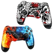 2 Pack Gaming Controller for P4/Slim/Pro & PC, Wireless Controller with Dual Vibration & 6-Asix Gyro Motion Control