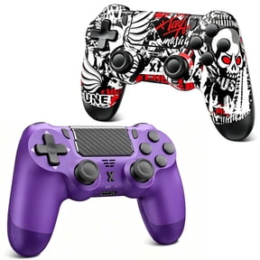 2 Pack Gaming Controller for P-4/Slim/Pro & PC, Wireless Controller with Dual Vibration & 6-Asix Gyro Motion Control