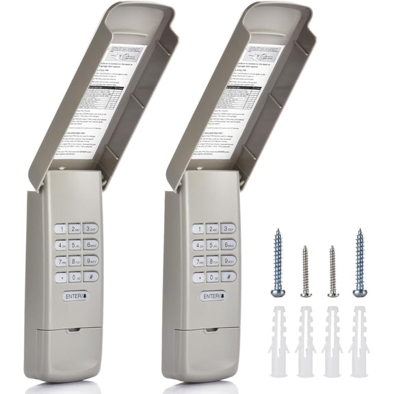 2 Pack Garage Door Opener Keypad Compatible with LiftMaster 877MAX Chamberlain Craftsman Openers Since 1993Wireless Keyless Entry