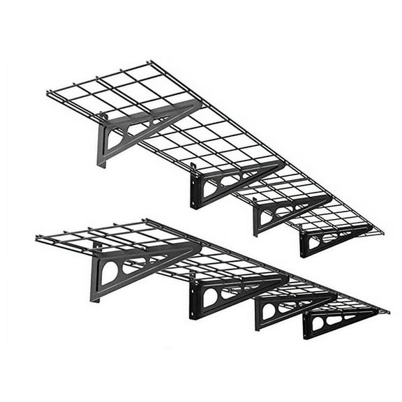 2-Pack Garage Shelving,1.64ftx4ft Wall Shelf Garage Storage Rack Floating Shelves,Garage Wall Shelving,Wall Mounted Floating Shelves,560 lbs Heavy Duty Wall Shelves