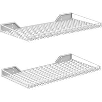 2 Pack Garage Wall Shelf, 23.5" x 12" Wall Mounted Storage Shelves for Garage, Closet, Laundry Room, Heavy Duty Wall Shelving, Holds Up to 65 Lbs(White)