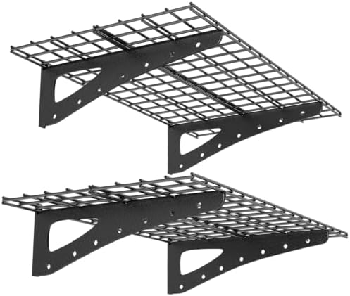 2-Pack Garage Wall Shelving, 2x4ft Walls Shelf Storage Rack, Sturdy ...