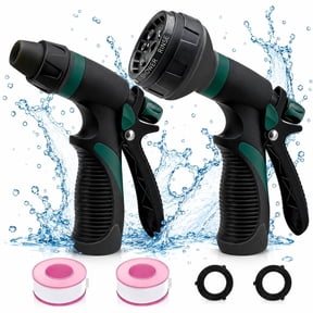 PENDALI 2 Pack Garden Hose Nozzle, Heavy Duty Water Hose Nozzle with 8 Spray Patterns, High Pressure Hose Sprayer with Flow Control for Flowers, Lawn, Car Wash and Pet Bath