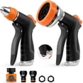 thumbnail image 1 of 2 Pack Garden Hose Nozzles, High Pressure Water Hose Sprayer with 2 Spray Patterns -Lightweight & Rust-Proof Handheld Spray Gun, 1 of 8