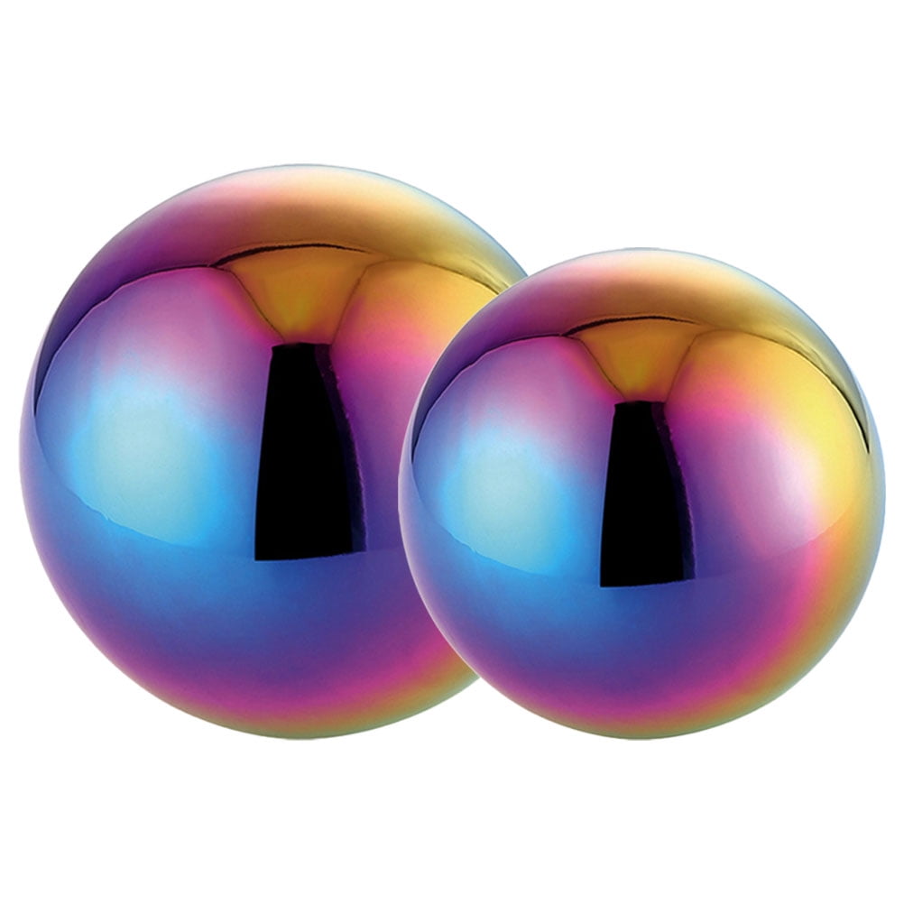 2 Pack Garden Reflector Garden Reflection Ball Outdoor Sparkling Sphere Outdoor Gazing Globe