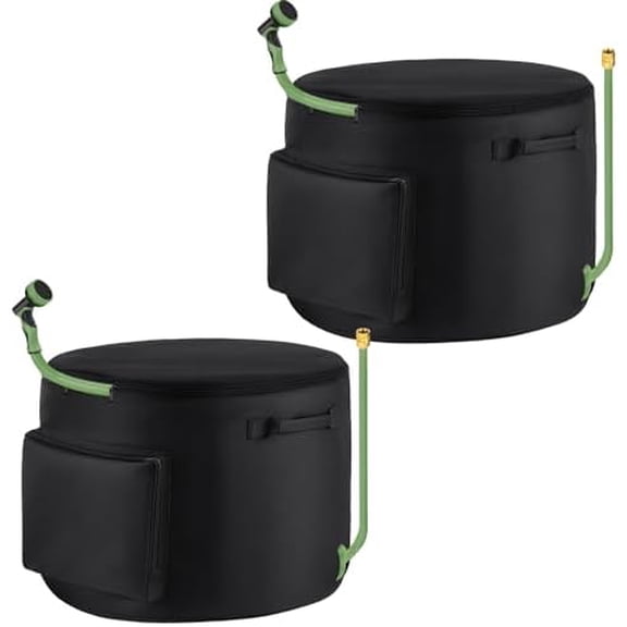 2 Pack Garden Water Hose Holder Storage Bags Hold 150 ft Hose, Water Hoses Pot for Outside or Inside Holds, with Entry Hole, Storage Bag for Garage, RV, Warehouse, Garden Tools$$Garden & Patio