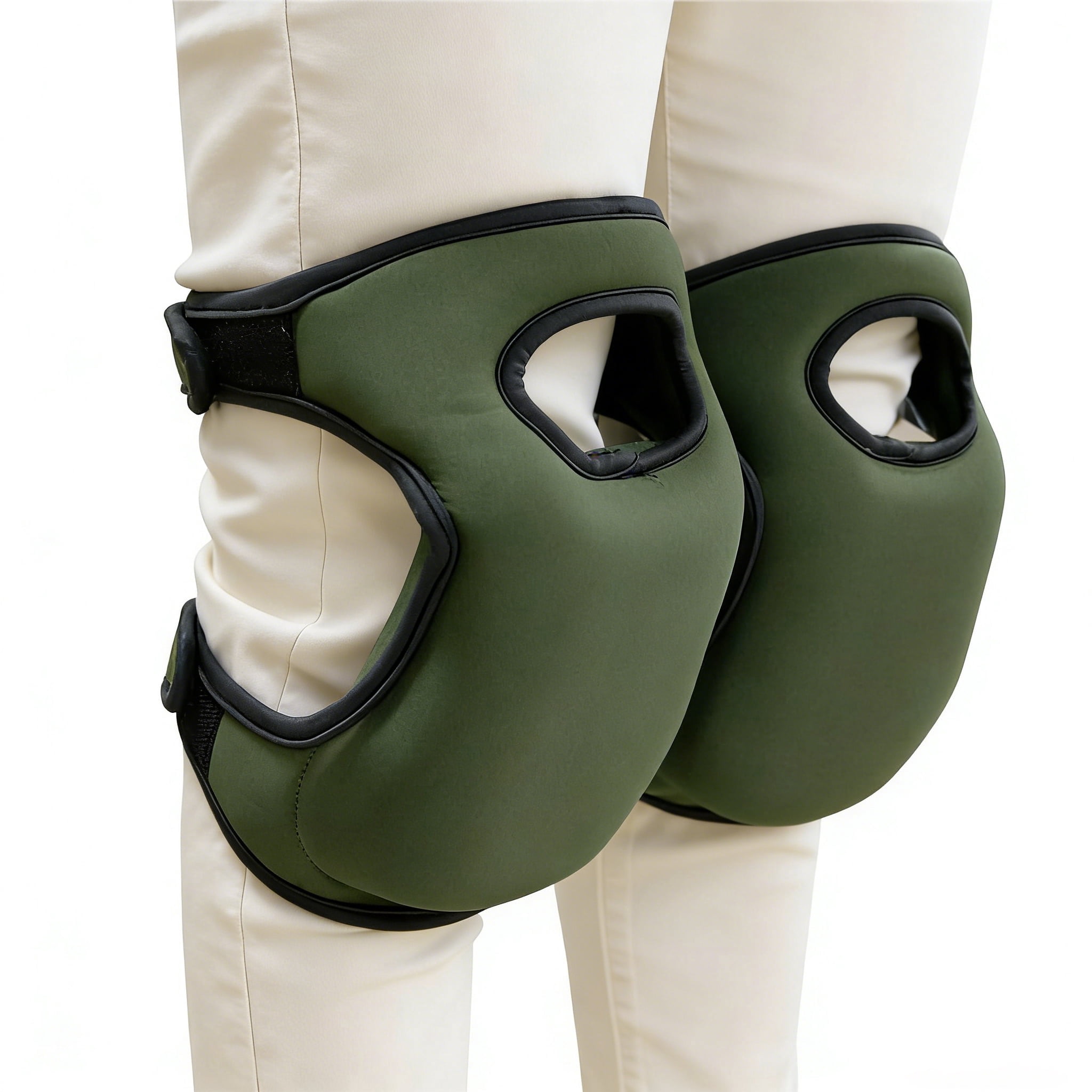 2 Pack Gardening Knee Pads Soft Comfort Kneeler Knee Protective Cushions Ultra Thick Memory Foam Anti-slip Adjustable Knee Braces Kneepads for Gardener Cleaning Kneeling Scrubbing Floors Work Pruning