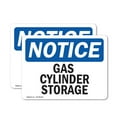 thumbnail image 1 of (2 Pack) Gas Cylinder Storage OSHA Notice Sign 10 Inch X 7 Inch Vinyl Label Decal Sticker Weather Resistant, UV Protected for Workplace, Business, and Construction Site, Made in the USA, 1 of 7