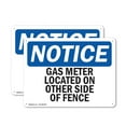 thumbnail image 1 of (2 Pack) Gas Meter Located On Other Side Of Fence OSHA Notice Sign 18 Inch X 12 Inch Indoor / Outdoor Rust-Free Aluminum Metal Signs for Workplace, Workshop, and Construction Site, Made, 1 of 8