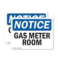 thumbnail image 1 of (2 Pack) Gas Meter Room OSHA Notice Sign 14 Inch X 10 Inch Plastic Sign, Weather Resistant, UV Protected for Workplace, Business, and Construction Site, Made in the USA, 1 of 8