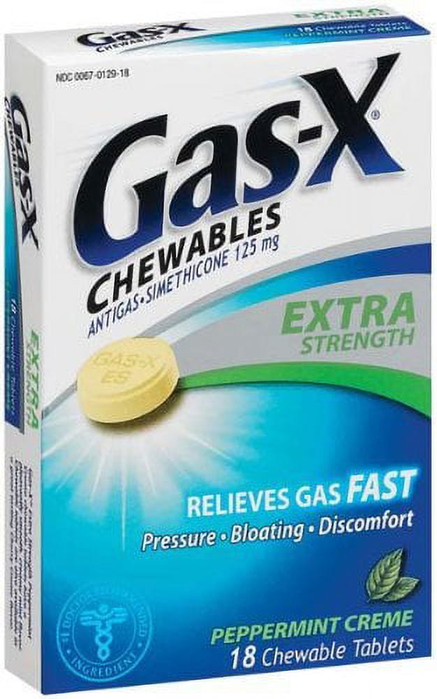 2 Pack GasX Chewables Extra Strength Peppermint Creme 18 Tablets