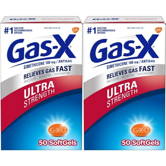 2 Pack - Gas-X Softgels Ultra Strength 50 Soft Gels Each