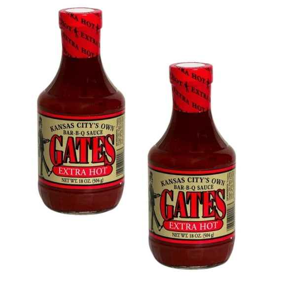( 2 Pack ) Gates Bar-B-Q Sauce Extra Hot, 18 oz Bottles