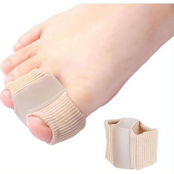 2 Pack Gel Bunion Toe Separators, Double Loop Toe Spacer Corrector, Foot Straightener for Overlapping Hammer Toe Relief