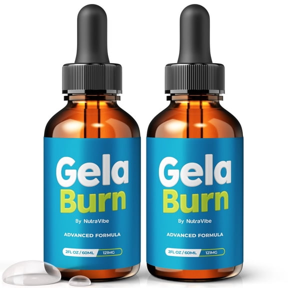 (2 Pack) Gela Burn Natural Daily Liquid Formula Designed to Align with Fitness Goals, Support an Active Lifestyle & Body Balance | Just a Few Drops for a Fit-Focused Routine (60 Servings)