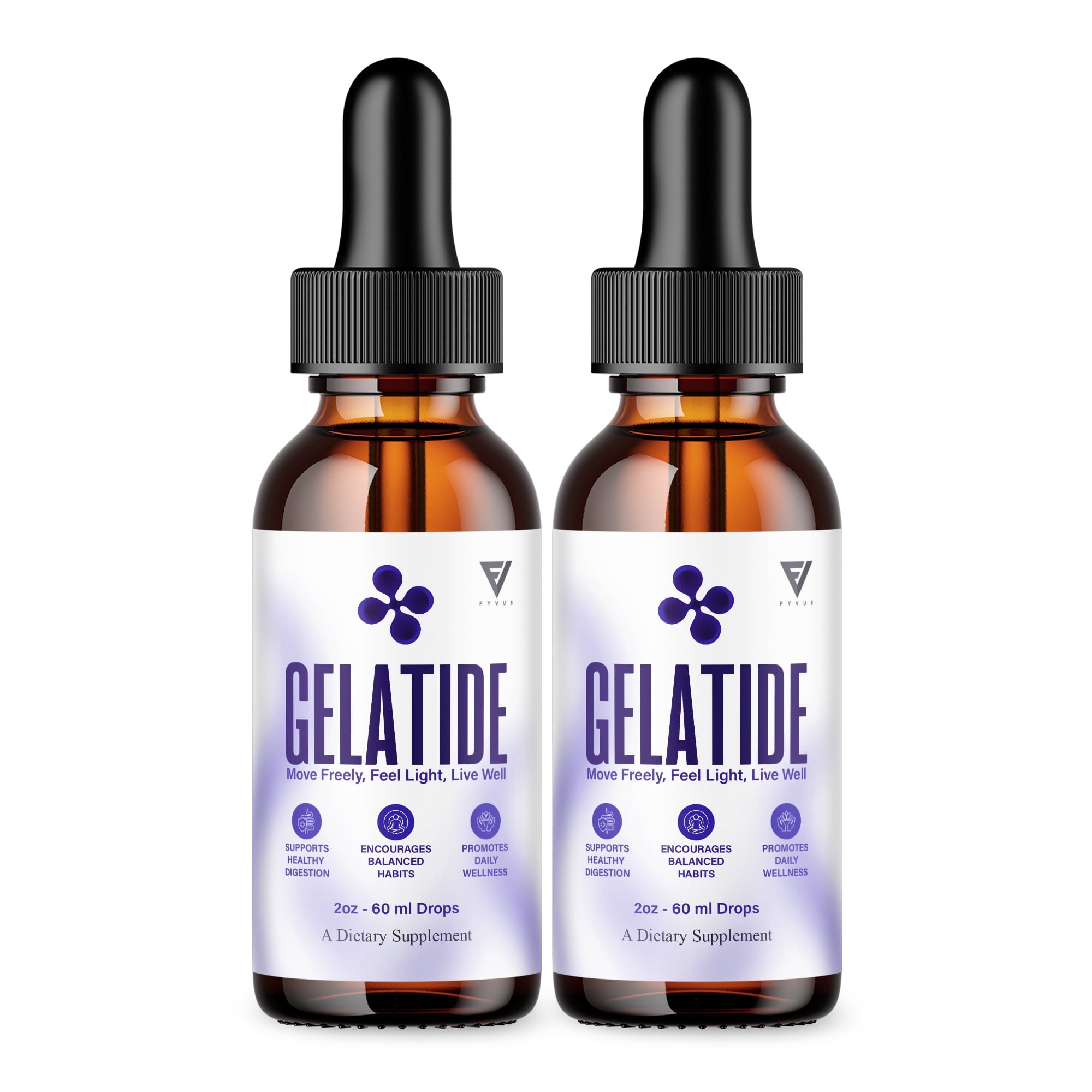 (2 Pack) Gelatide Weight Management Drops, Gelatide Daily Health and Overall Energy Support (4oz)