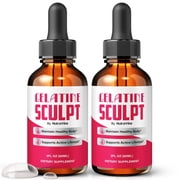 2 Pack Gelatine Sculpt   Natural Daily Liquid Formula Designed to Align with Fitness Goals, Support an Active Lifestyle & Body Balance | Just a Few Drops for a Fit-Focused Routine 60 Servings