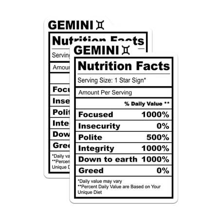 (2 Pack) Gemini Magnets - Zodiac Star Sign - Astrology Sign Refrigerator - 5" On Longest Side - Premium Magnet - for Cars, Refrigerators, Toolboxes, Lockers - Made in USA - MAG16189