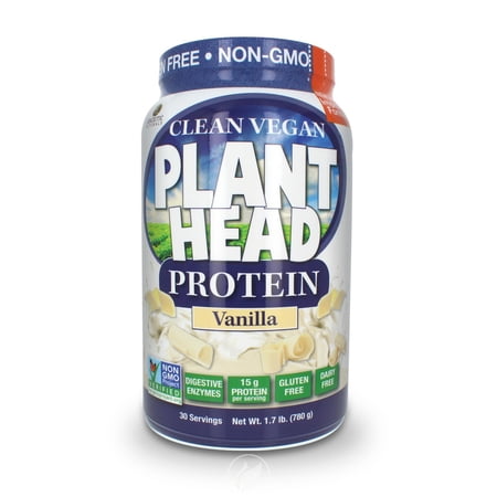 (2 Pack) Genceutic Naturals Plant Head Protein,Van 1.7 Lb