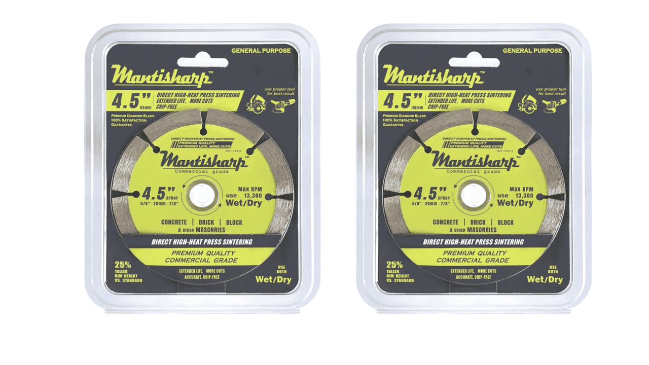 2 Pack General Purpose Segmented Rim Diamond Blade,4-1/2 inch. for ...