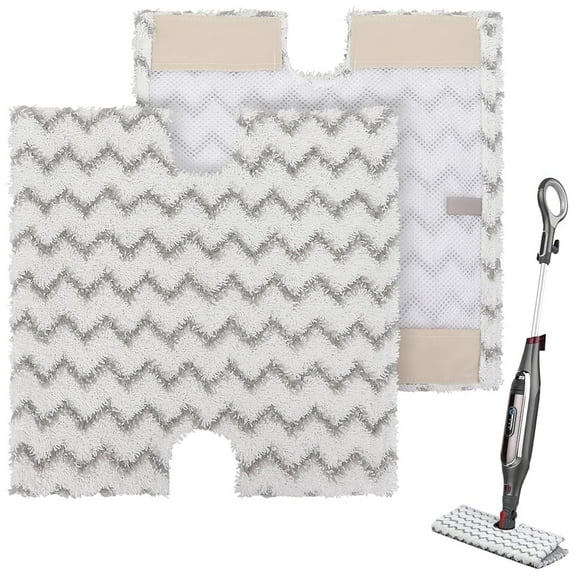 Steam Mop Pads Replacement for Shark Lift-Away Pro & Genius Pocket Steam Mop Series S3973 S3973D S3973WM S5001 S5003D S5002Q S5003A S6001W S6001WM S6002 S6002C S6003 Washable Reusable Mop Pads, 2 Pac