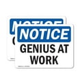 thumbnail image 1 of (2 Pack) Genius At Work OSHA Notice Sign 5 Inch X 3.5 Inch Vinyl Label Decal Sticker Weather Resistant, UV Protected for Workplace, Business, and Construction Site, Made in the USA, 1 of 7