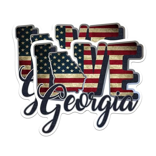 (2 Pack) Georgia Love State Magnets - GA State USA Flag - Choose from ...