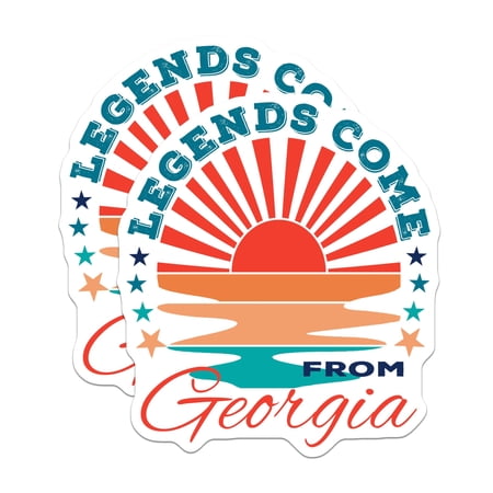 (2 Pack) Georgia Magnets - Legends from Georgia - Souvenir Magnets - 5" On Longest Side - Premium Magnet - for Cars, Refrigerators, Toolboxes, Lockers - Made in USA - MAG18525