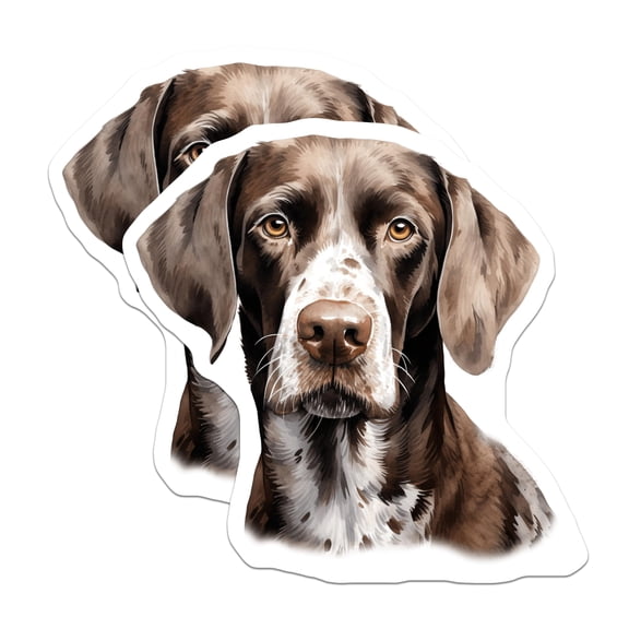(2 Pack) German Shorthaired Pointer Magnets - GSP Dog Lover Decor - Hunting Dog Kitchen Art - 5 Inches On Longest Side - Thick Durable Magnet - Made in USA - MAG30697