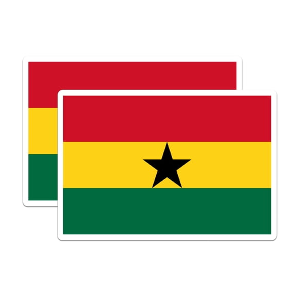 (2 Pack) Ghana World Flag Magnets - Ghanian Pride - 5" On Longest Side - Premium Magnet - Choose from Over 200 Countries - for Cars, Refrigerators, Toolboxes, Lockers- Made in USA - MAG0878