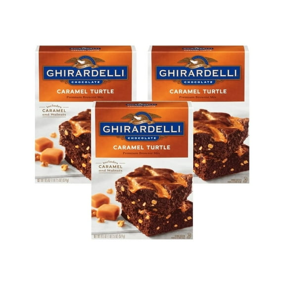 (2-Pack) Ghirardelli Chocolate Caramel Turtle Brownie Mix, 18.5 oz