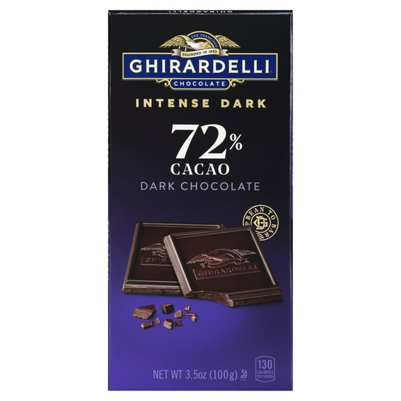 2 Pack - Ghirardelli Intense Dark 72% Cacao Chocolate Bar - 3.5 oz Packaging may vary