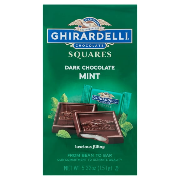 2 Pack - Ghirardelli Chocolate Squares Dark Chocolate Mint - 5.32 Oz Package May Vary
