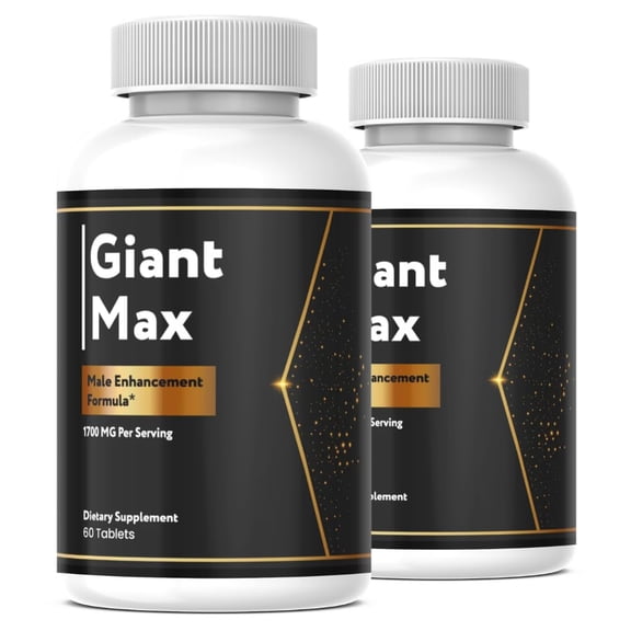 (2 Pack) Giant Max Pills for Men, Giant Max Male Supplement Advanced Formula - 120 Count
