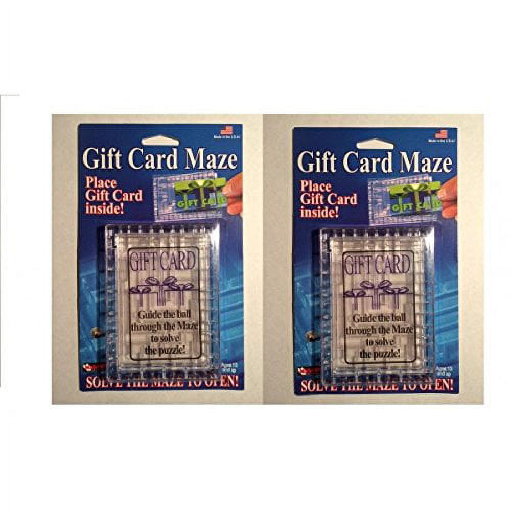 2 Pack Gift Card Maze Puzzle Brain Teaser Fun Challenge Gag Gift