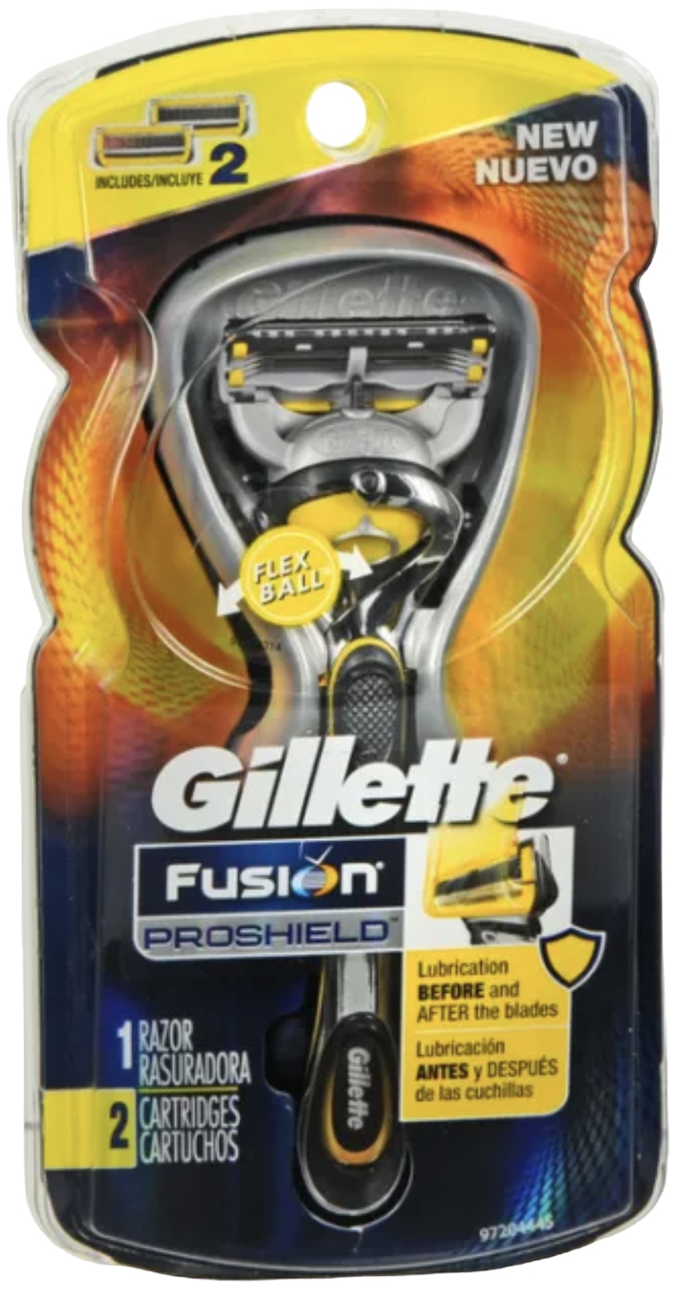 2 Pack Gillette Fusion5 ProShield Razor for Men with Flexball