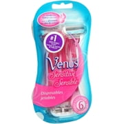 2 Pack - Gillette Venus Disposable Razors Sensitive Skin 6 Each
