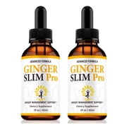2 Pack Ginger Slim Drops - GingerSlim to Support Active Lifestyle and Fitness, Keto Liquid For Lasting Energy & Health, All-Natural Formula, Official Ginger Slimming Reviews 60 Servings