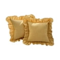 thumbnail image 1 of 2 Pack Gingham Pillow Covers Decorative Throw Pillow Covers Soft Ruffled Square Pillow Covers for Couch Sofa Living Room Bedroom Farmhouse Summer Decor, 1 of 6