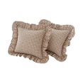 thumbnail image 1 of 2 Pack Gingham Throw Pillow Covers Decorative Ruffle Square Pillow Covers for Couch Farmhouse Pillow Covers for Living Room Bedroom Home Decor, 1 of 6
