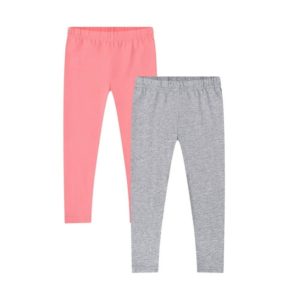 2-Pack Girl Leggings Soft Comfortable Kids Leggings in Toddler Leggings 2T-8T Ankle Length