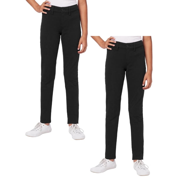2Pack Girl's Stretch Pencil Skinny Uniform Pants Walmart Business