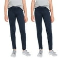 thumbnail image 1 of 2-Pack Girl's Super Stretchy Slim Fit Ponte Pants (Sizes, 4-20), 1 of 5