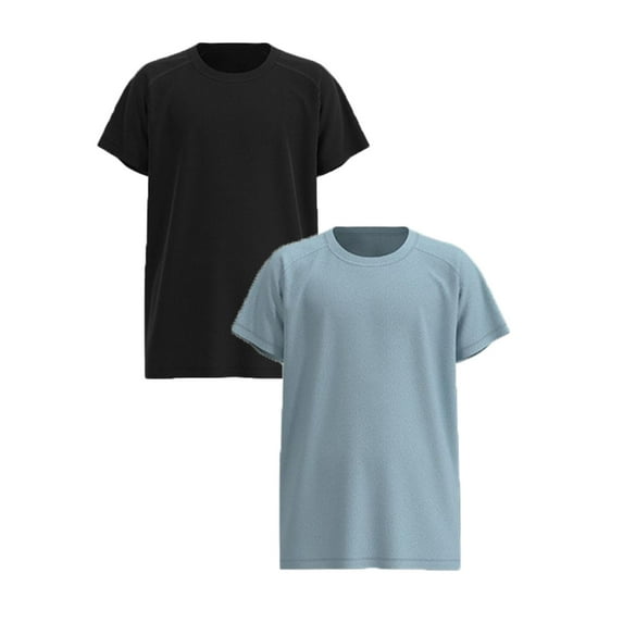 URMAGIC 2 Pack Girls Athletic Shirts Short Sleeve Quick Dry Tee Activewear Performance Tops for Kids 5-12Y