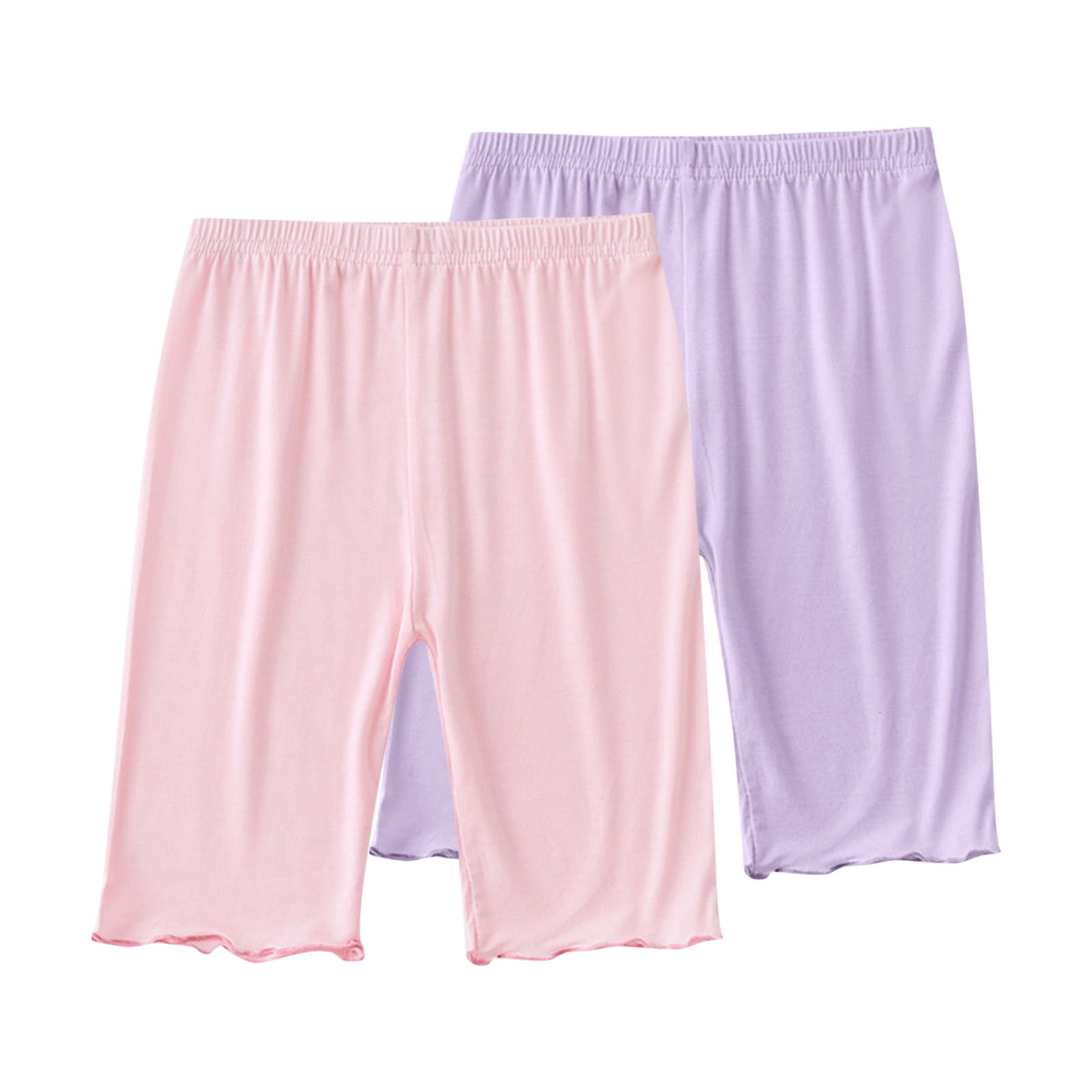 FreeNFond Girls' Bike Shorts / Dance Shorts 4-Pack - Modal Cotton, For Play, Sports & Under Skirts