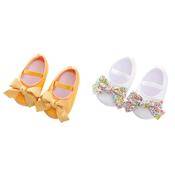 (2-Pack) Girls Boys Soft Girls Cleats Size 3 Toddler Shoes Toddler Little Girls Shoes Size 11 Walkers Shoes Princess Shoes