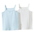 thumbnail image 1 of 2 Pack Girls' Cotton Undershirt Soft Breathable Cami Tank Top Toddler Basic Camisole Tops for Girls (1T-9), 1 of 6